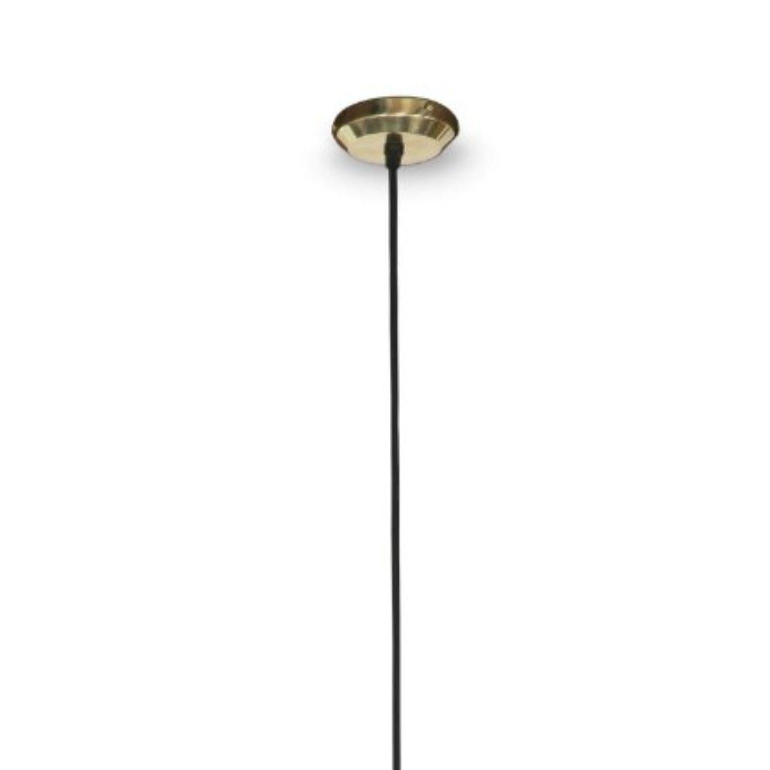 Revolve Pendant Light, Brushed Brass, Black by Bert Frank In New Condition In Geneve, CH