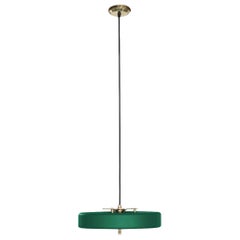 Lámpara colgante Revolve, latón cepillado, verde by Bert Frank