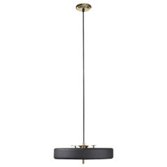 Revolve Pendant Light, Polished Brass, Black by Bert Frank