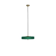 Lampe à suspension Revolve, laiton poli, vert de Bert Frank
