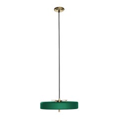 Revolve Pendant Light, Polished Brass, Green by Bert Frank