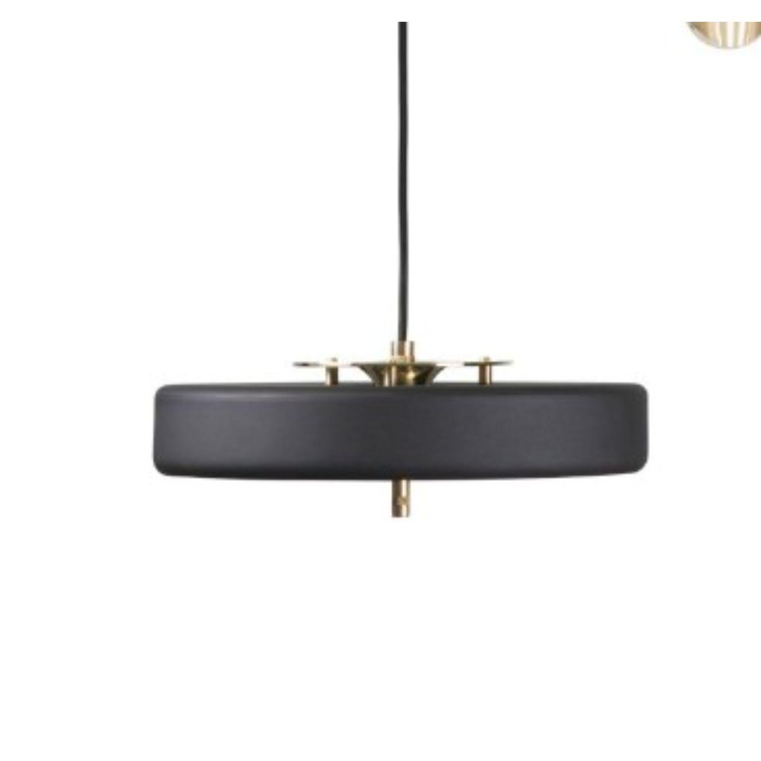 Revolve Rise and Fall Pendant Light, Brushed Brass, Black by Bert Frank In New Condition For Sale In Geneve, CH