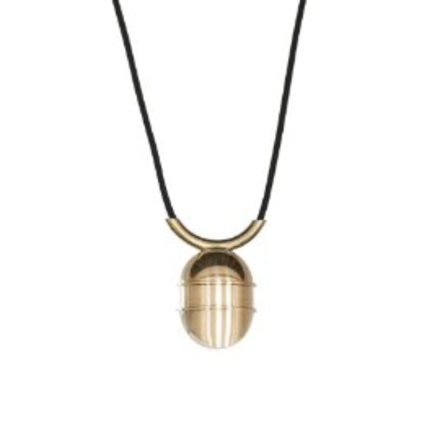 Britannico Lampada a sospensione Revolve Rise and Fall, ottone lucido, bianco di Bert Frank in vendita