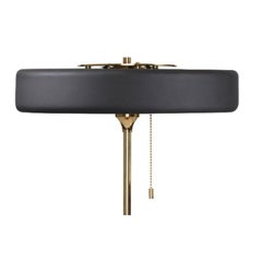 Revolve Table Lamp, Brushed Brass, Black by Bert Frank