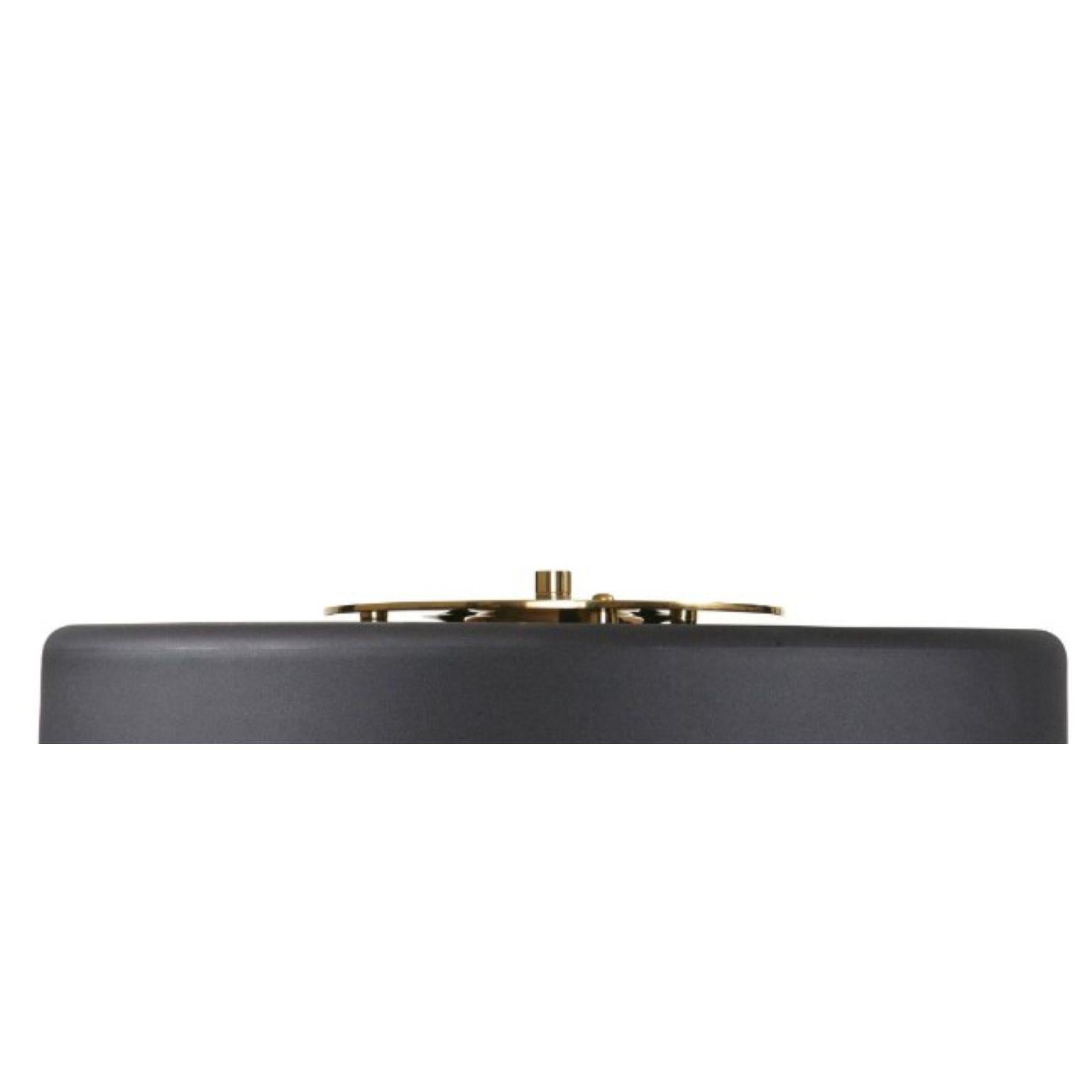British Revolve Table Lamp, Brushed Brass, Black by Bert Frank For Sale