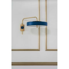 Applique Revolve, laiton brossé, bleu, de Bert Frank