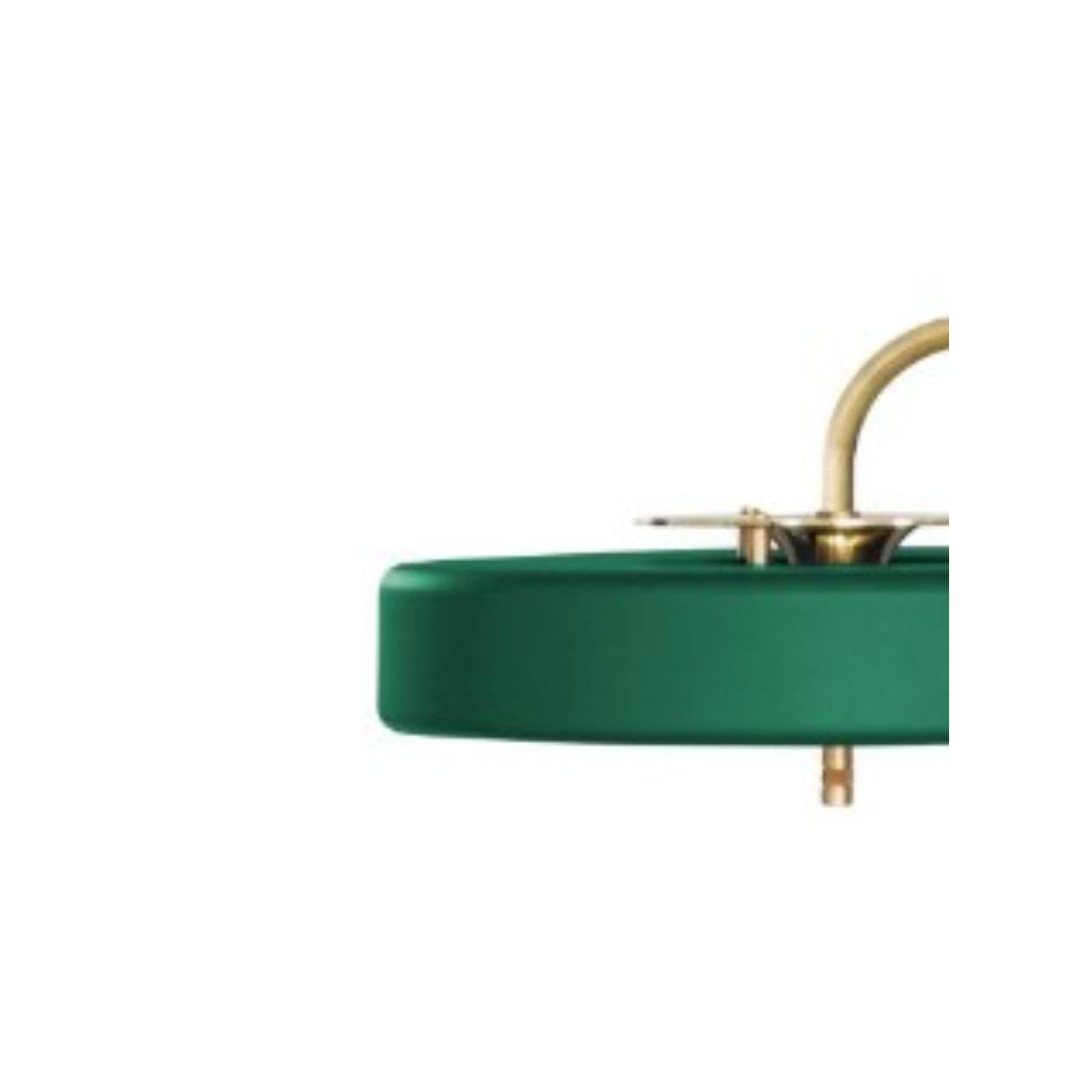 Revolve Wall Light, Brushed Brass, Green by Bert Frank In New Condition For Sale In Geneve, CH