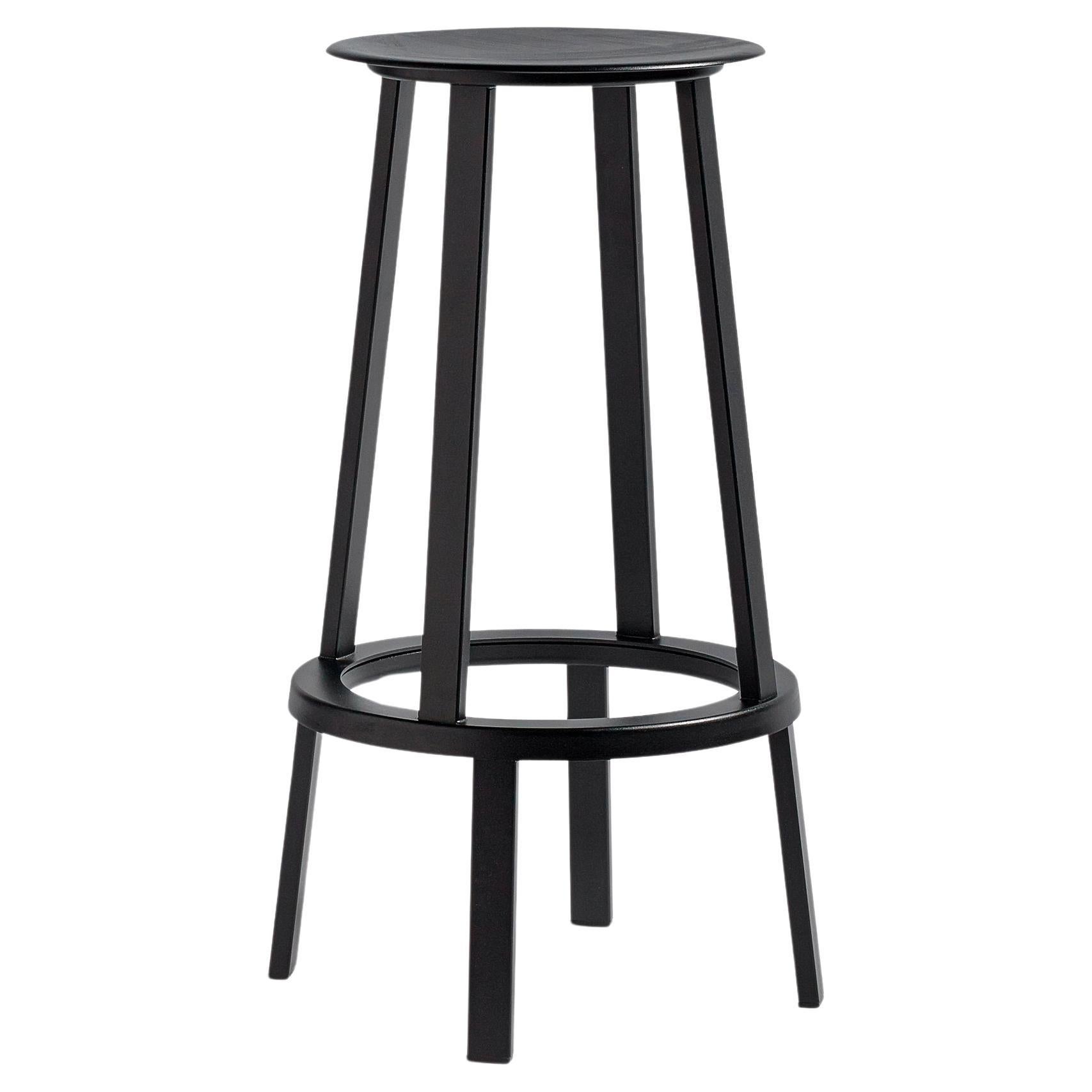 Revolver Bar Stool, Rotatable High, Black, by Leon Ransmeier for Hay