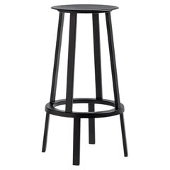 Revolver Bar Stool, Rotatable High, Black, by Leon Ransmeier for Hay
