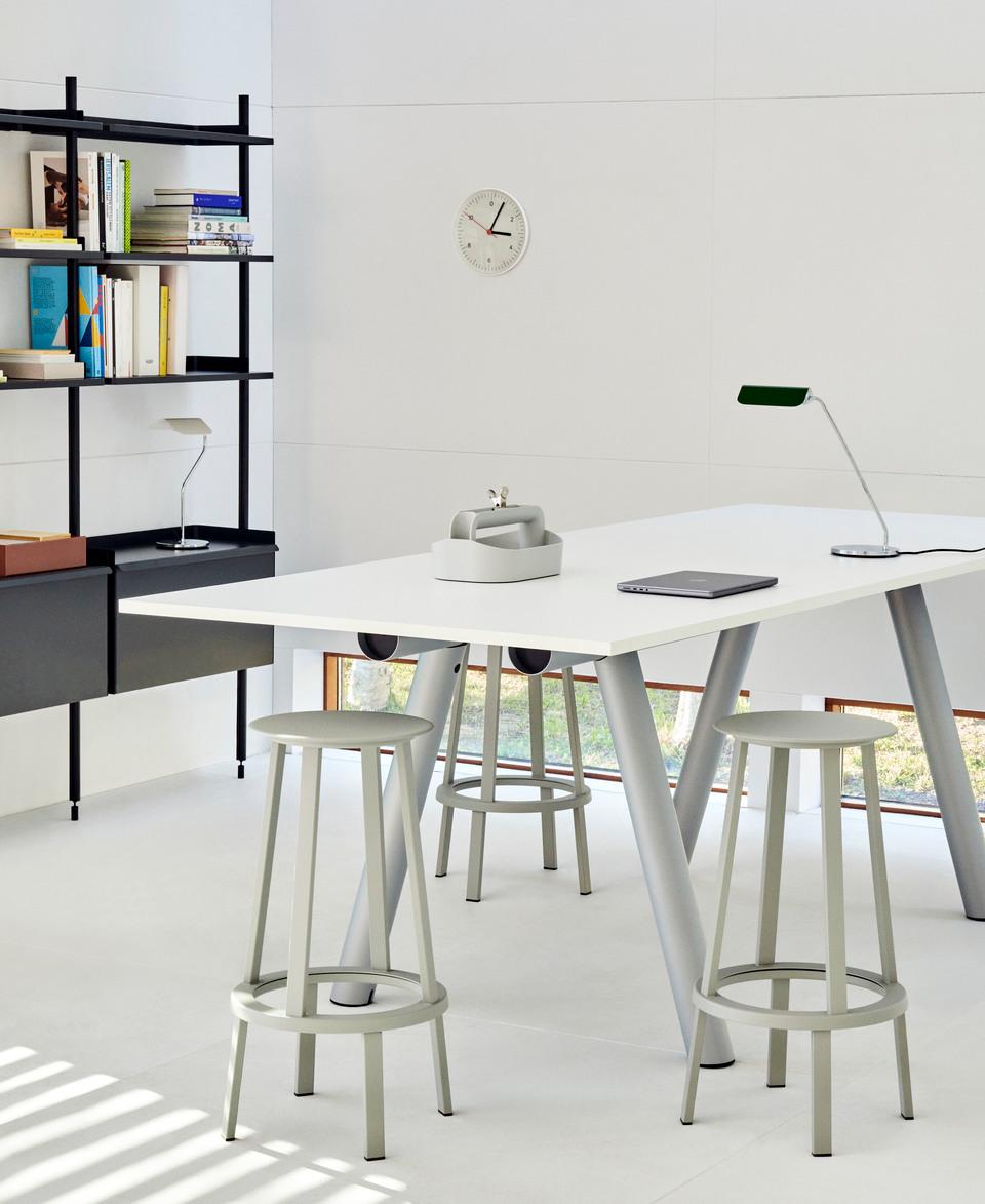 Revolver Bar Stool, Rotatable High, Sky Grey, by Leon Ransmeier for Hay For Sale 2