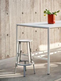 Revolver Bar Stool, Rotatable High, Sky Grey, by Leon Ransmeier for Hay