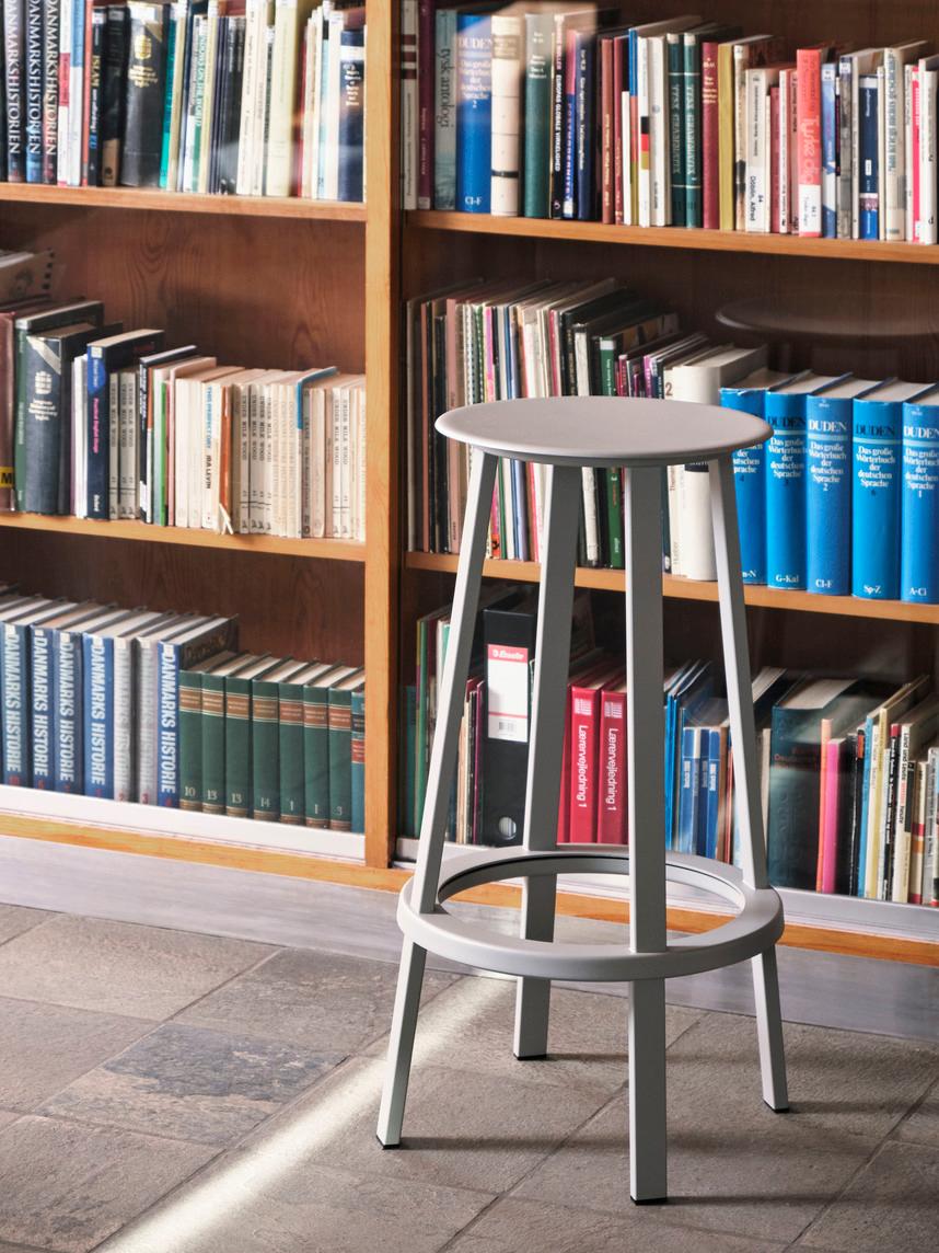 Powder-Coated Revolver Bar Stool, Rotatable High, Sky Grey, by Leon Ransmeier for Hay For Sale