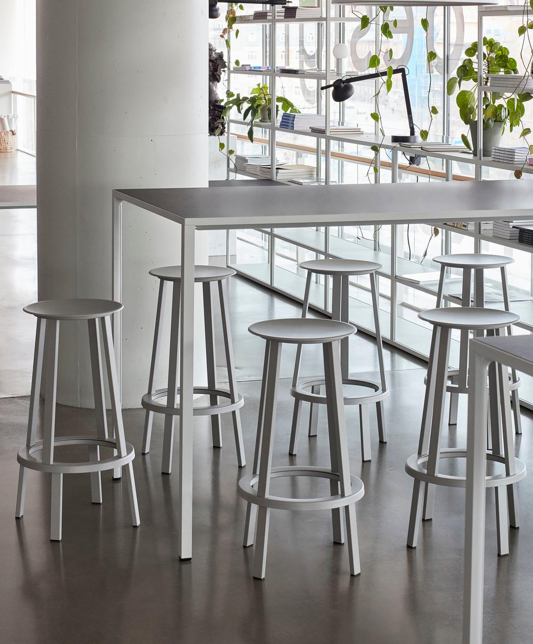 Revolver Bar Stool, Rotatable High, Sky Grey, by Leon Ransmeier for Hay In New Condition For Sale In Dubai, AE