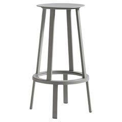 Revolver Bar Stool, Rotatable High, Sky Grey, by Leon Ransmeier for Hay