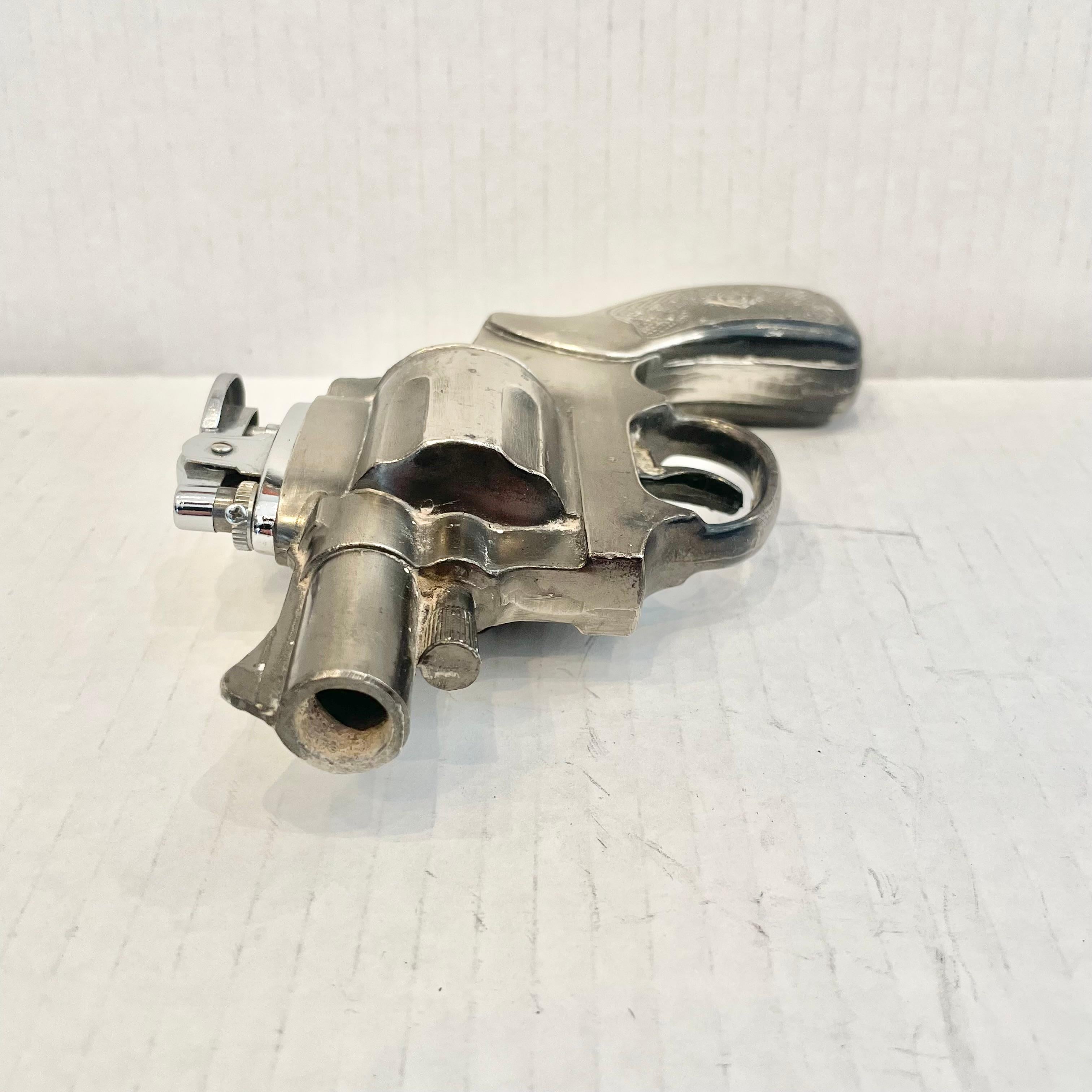 Métal Briquet Revolver, années 1980 au Japon en vente