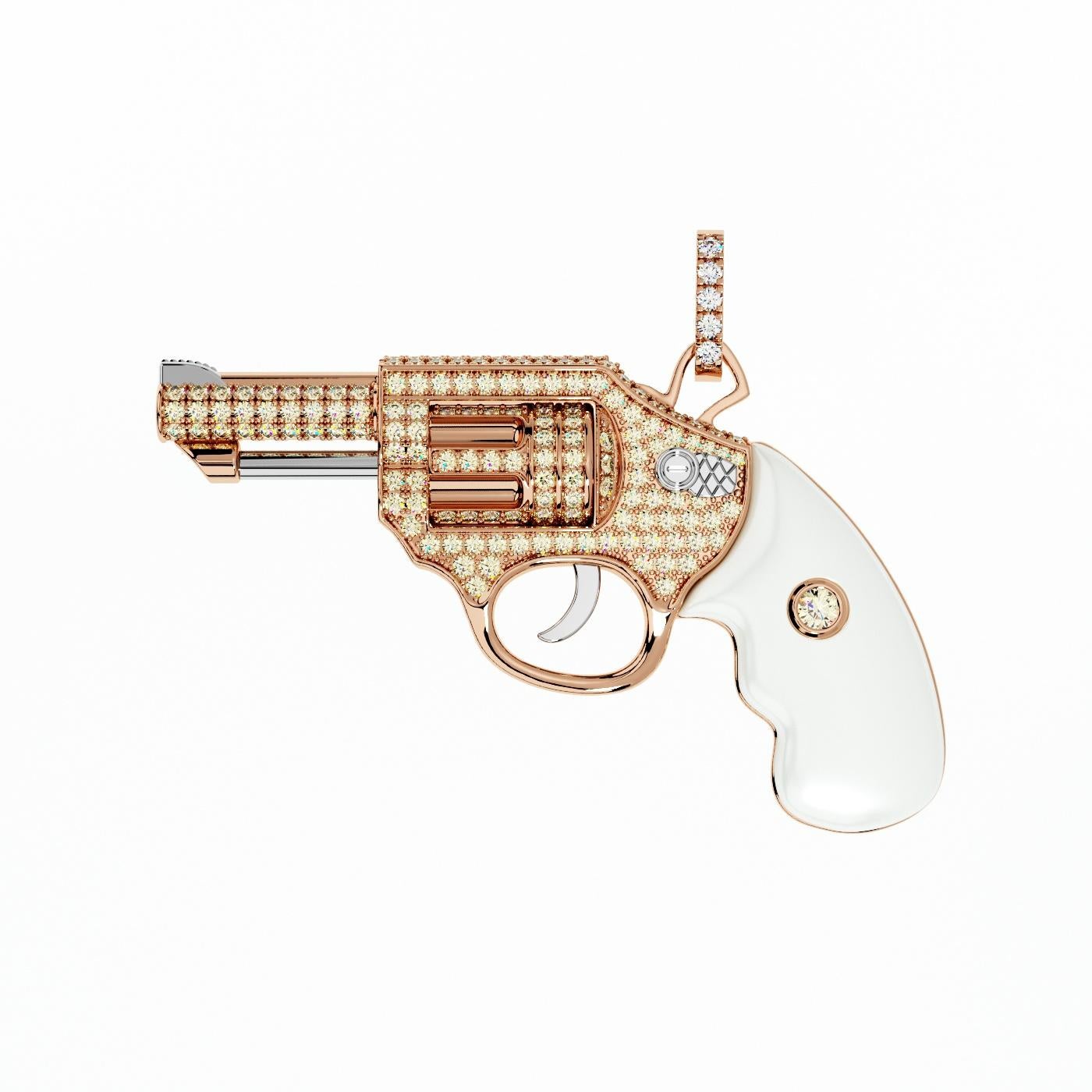 rose gold pearl handle revolver