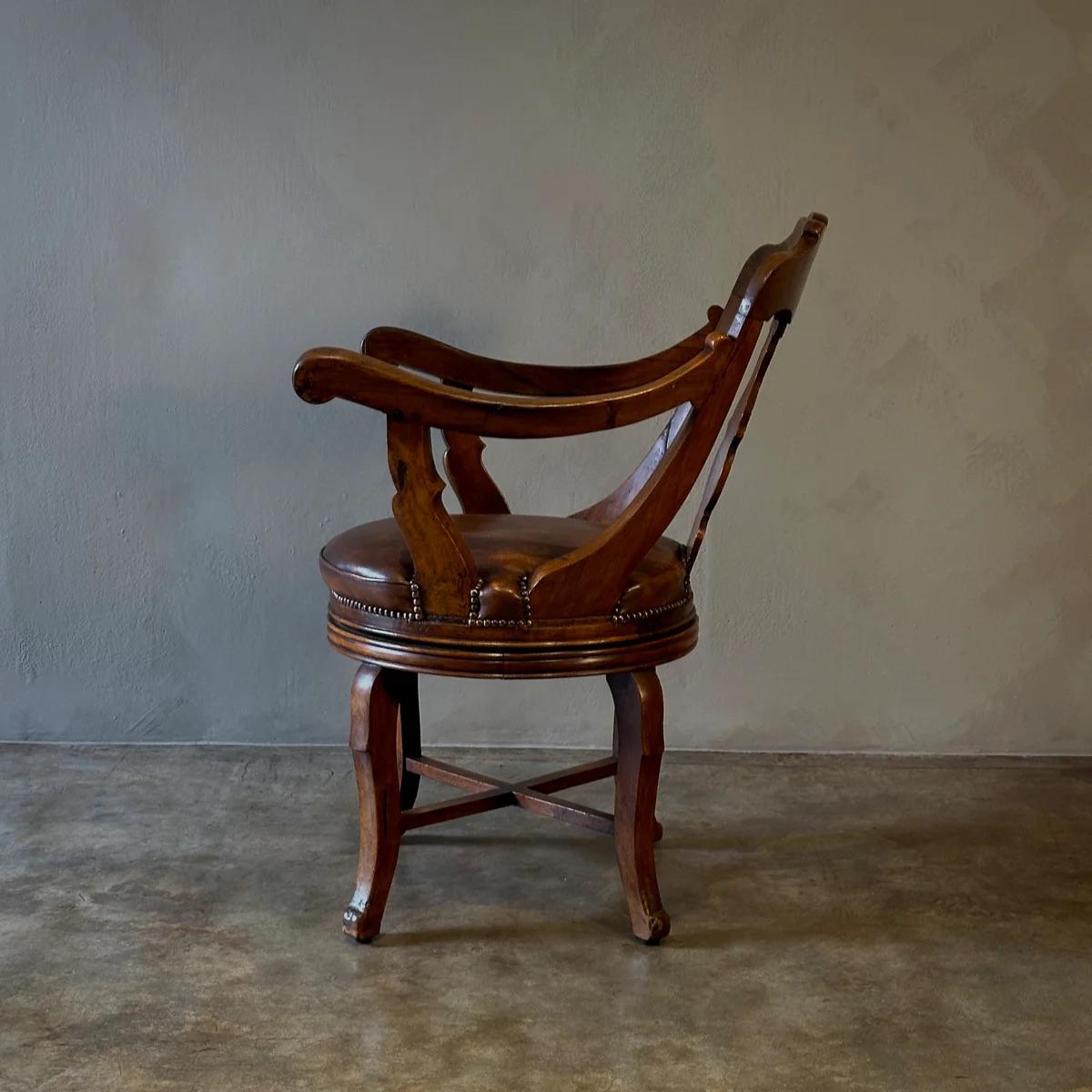 Revolving Arm Chair by Luigi Filippo For Sale 1