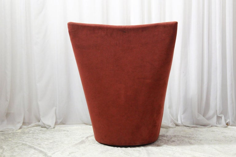 Steel Vintage Red Armchairs 