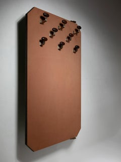 Revolving Bi-Sided Wall Coat Rack by Osvaldo Borsani for Tecno, Italy, 1960s