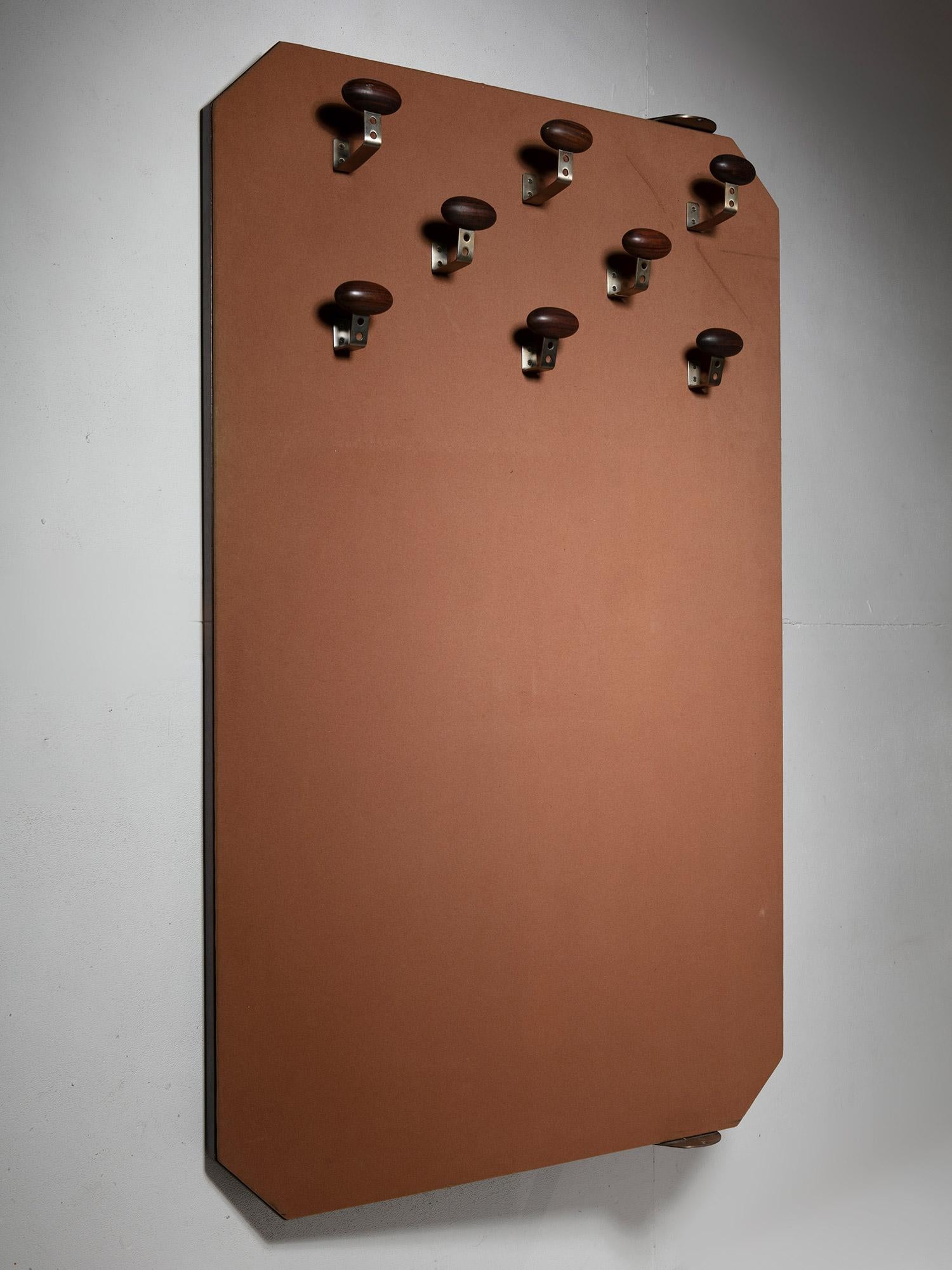 Italian Revolving Bi-Sided Wall Coat Rack by Osvaldo Borsani for Tecno, Italy, 1960s For Sale