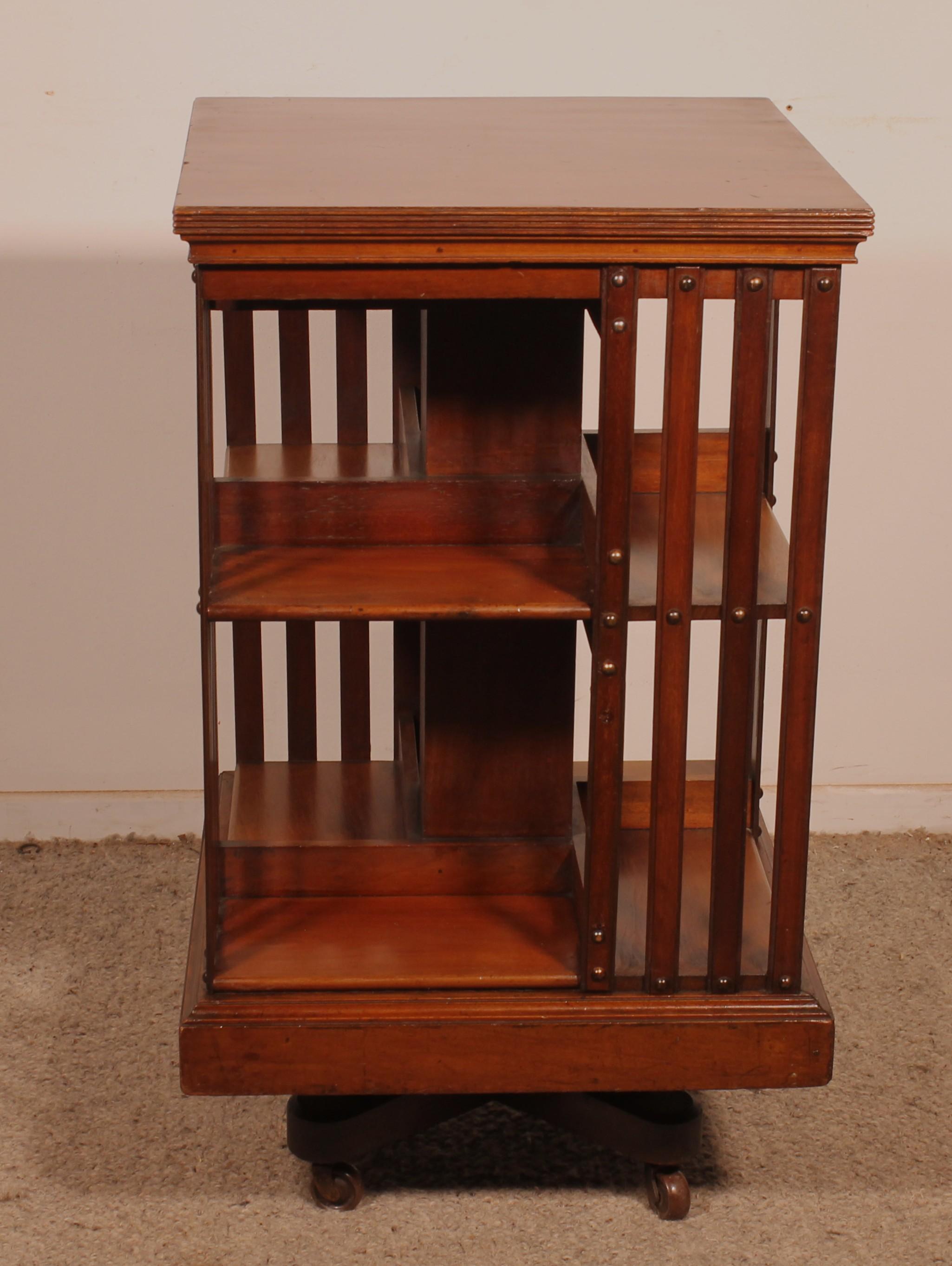 Revolving Bookcase With Iron Base - 19th Century For Sale 1
