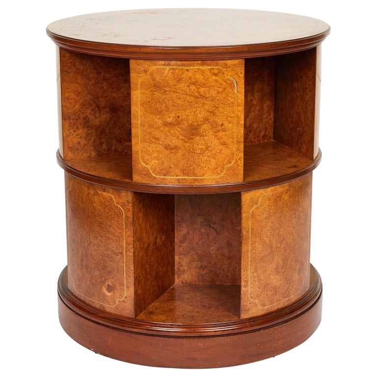Revolving Circular Library Bookcase Of, Round Bookshelf Table Top