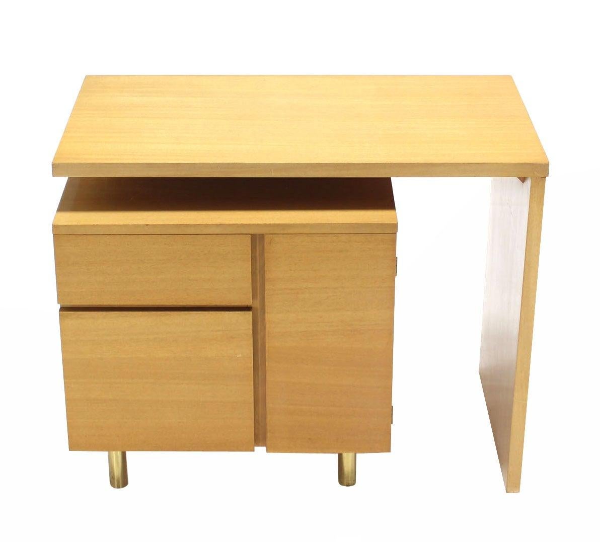 Revolving Folding Mid-Century Modern Desk Writing Table Cabinet Hide Away MINT In Excellent Condition For Sale In Rockaway, NJ