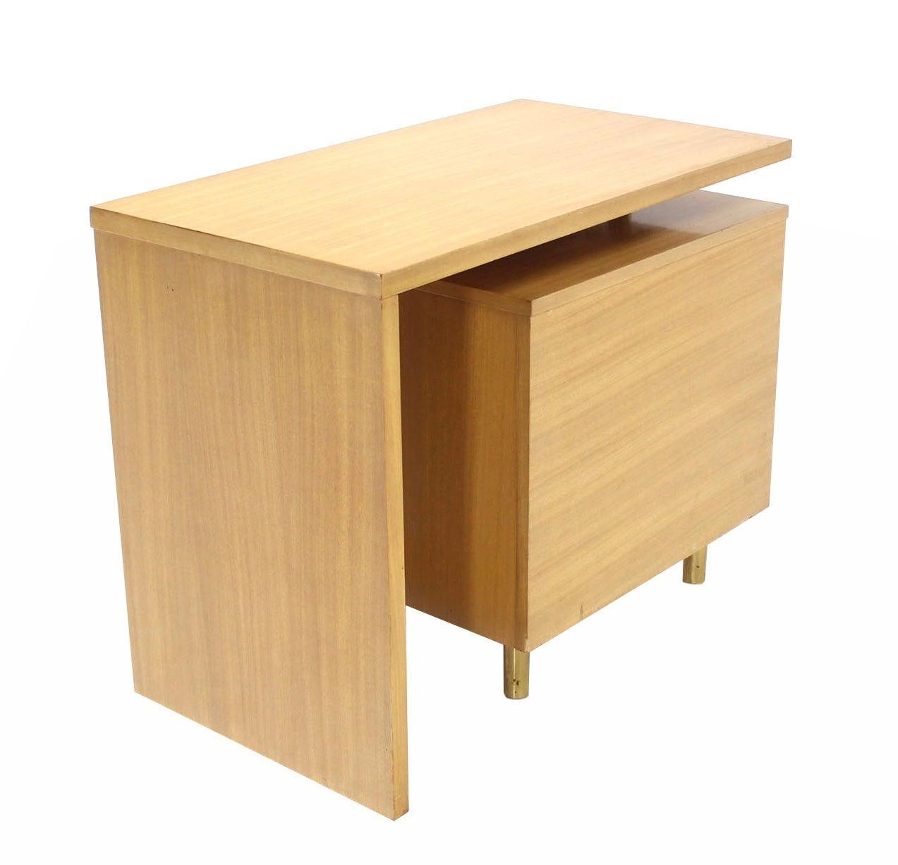 Birch Revolving Folding Mid-Century Modern Desk Writing Table Cabinet Hide Away MINT For Sale