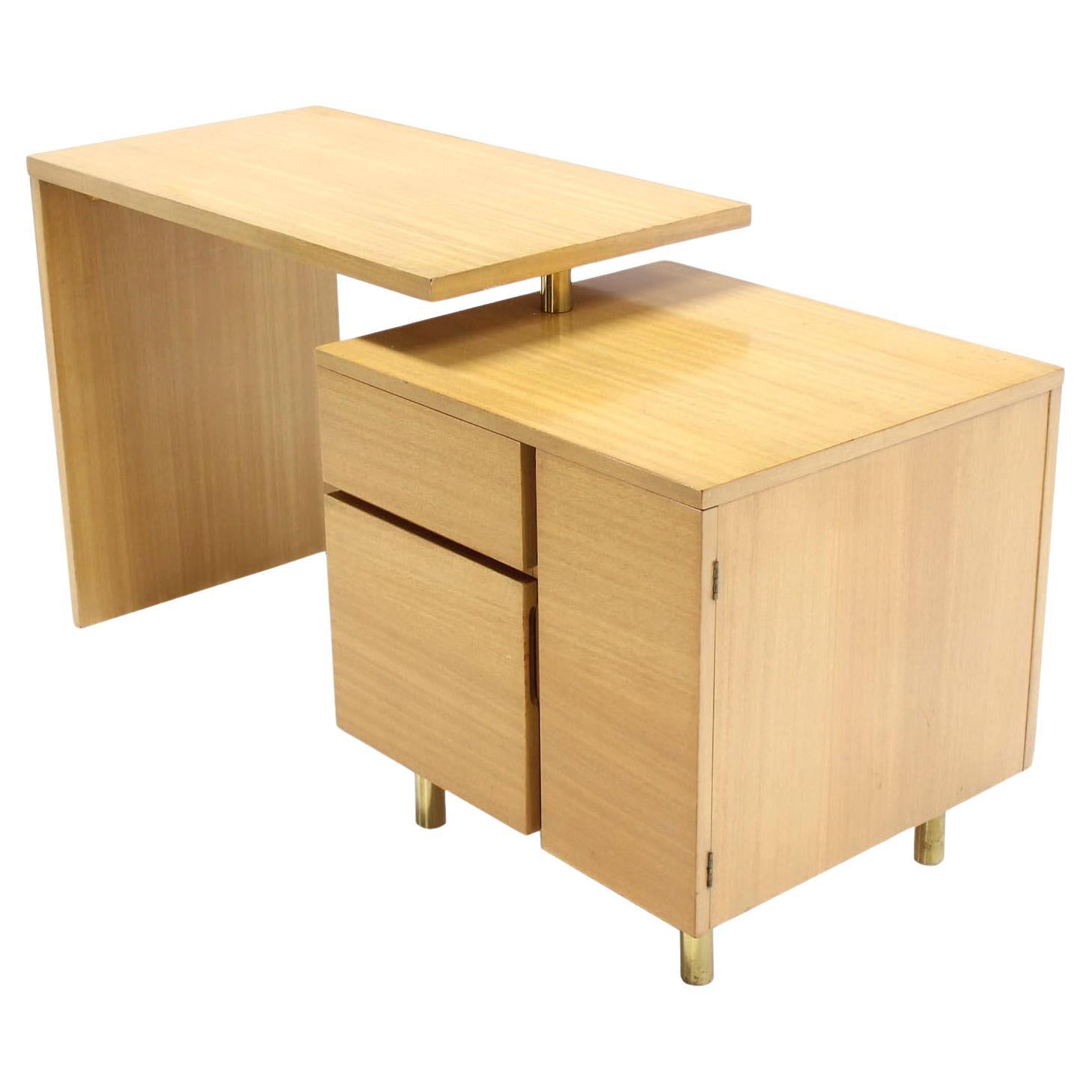Revolving Folding Mid-Century Modern Desk Writing Table Cabinet Hide Away MINT For Sale