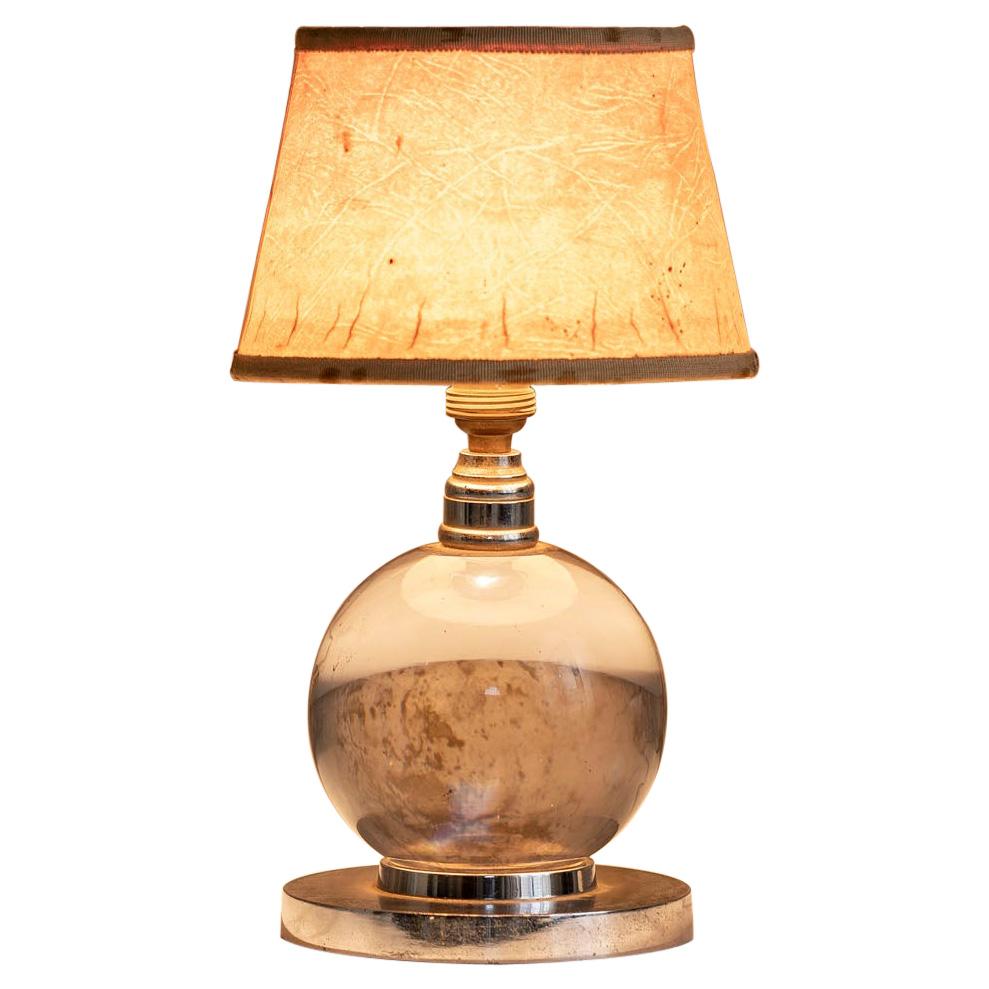 Revolving Glass Sphere Table Lamp