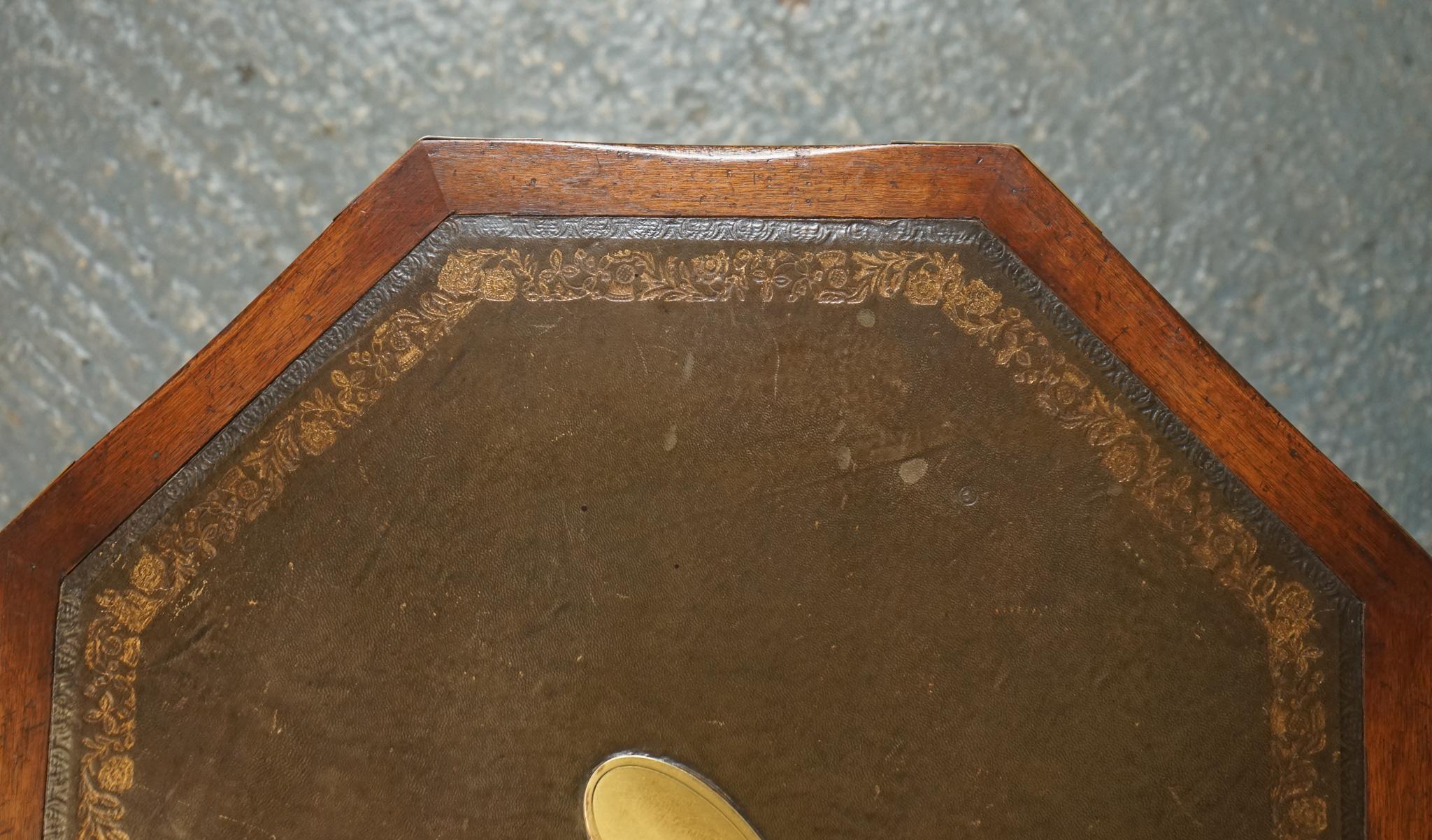 REVOLVING MILITARY CAMPAiGN REGENCY STYLE DRUM SIDE END TABLE BEVAN FUNNELL For Sale 7