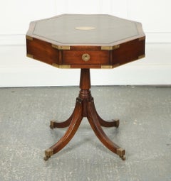 REVOLVING MILITARY CAMPAiGN REGENCY STYLE DRUM SIDE END TABLE BEVAN FUNNELL