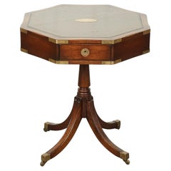 REVOLVING MILITARY CAMPAiGN REGENCY STYLE DRUM SIDE END TABLE BEVAN FUNNELL