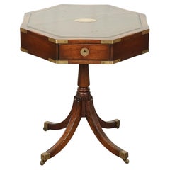 CAMPAiNA MILITAR REVOLVENTE DE ESTILO REGENCY MESA LATERAL DE TAMBOR BEVAN FUNNELL