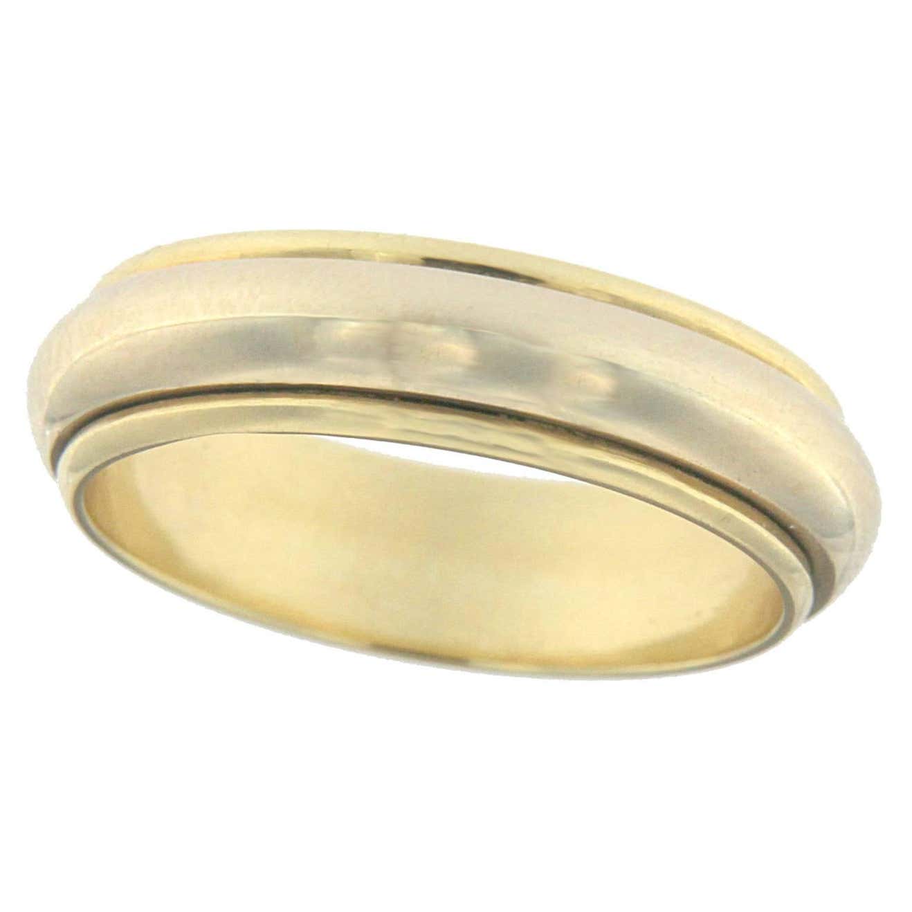 Revolving Ring in Two Colors Gold 18 Karat For Sale at 1stDibs