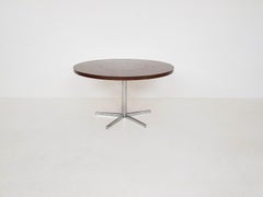 Revolving Rosewood and Metal Round Dining Table by Emü, Germany, 1960s