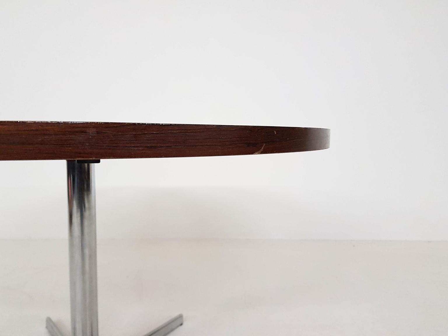 Revolving Rosewood and Metal Round Dining Table by Emü, Germany, 1960s 1