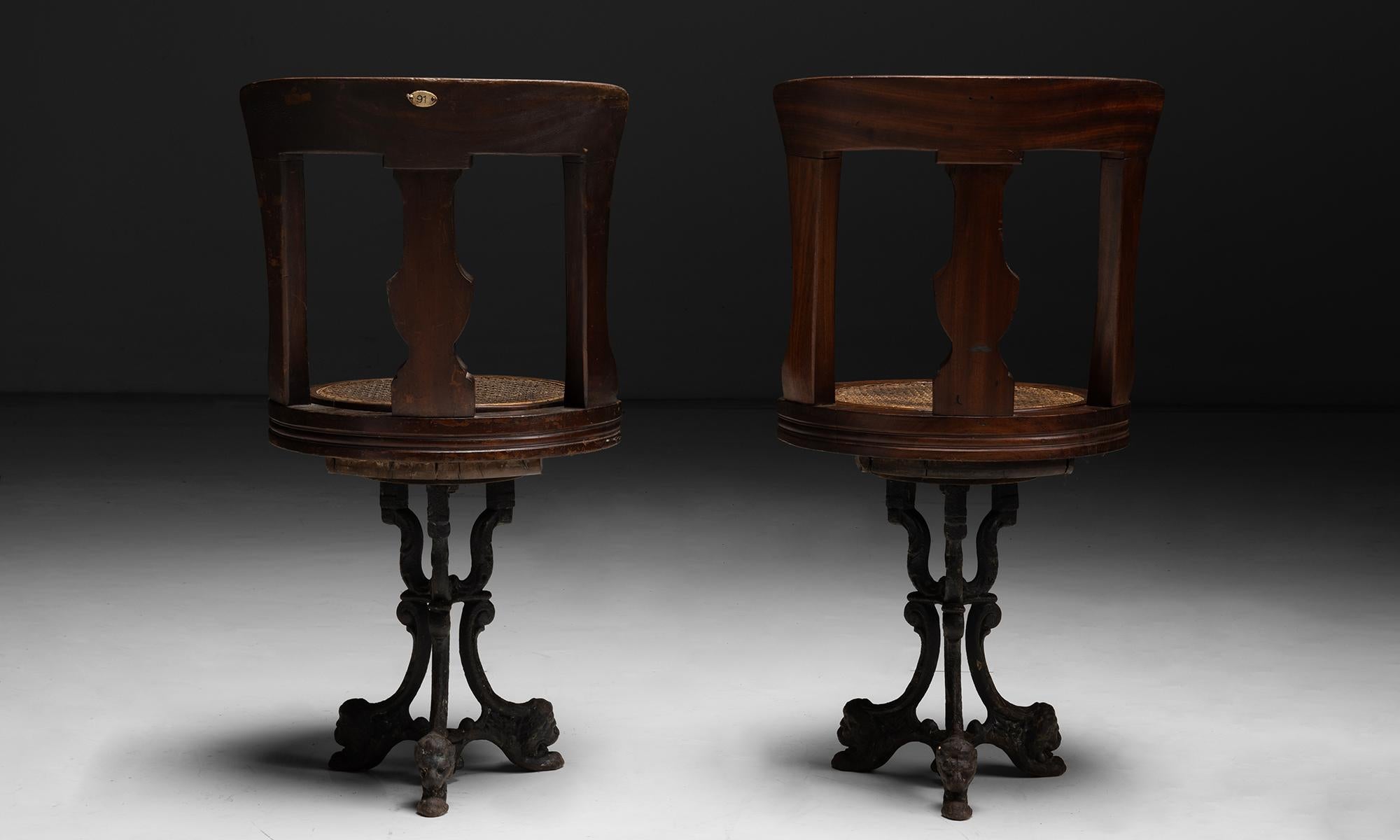 Revolving Ship Chair(s), England circa 1870 For Sale 2
