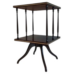 Revolving Two-Tier Wooden Table. English Work.Circa 1900