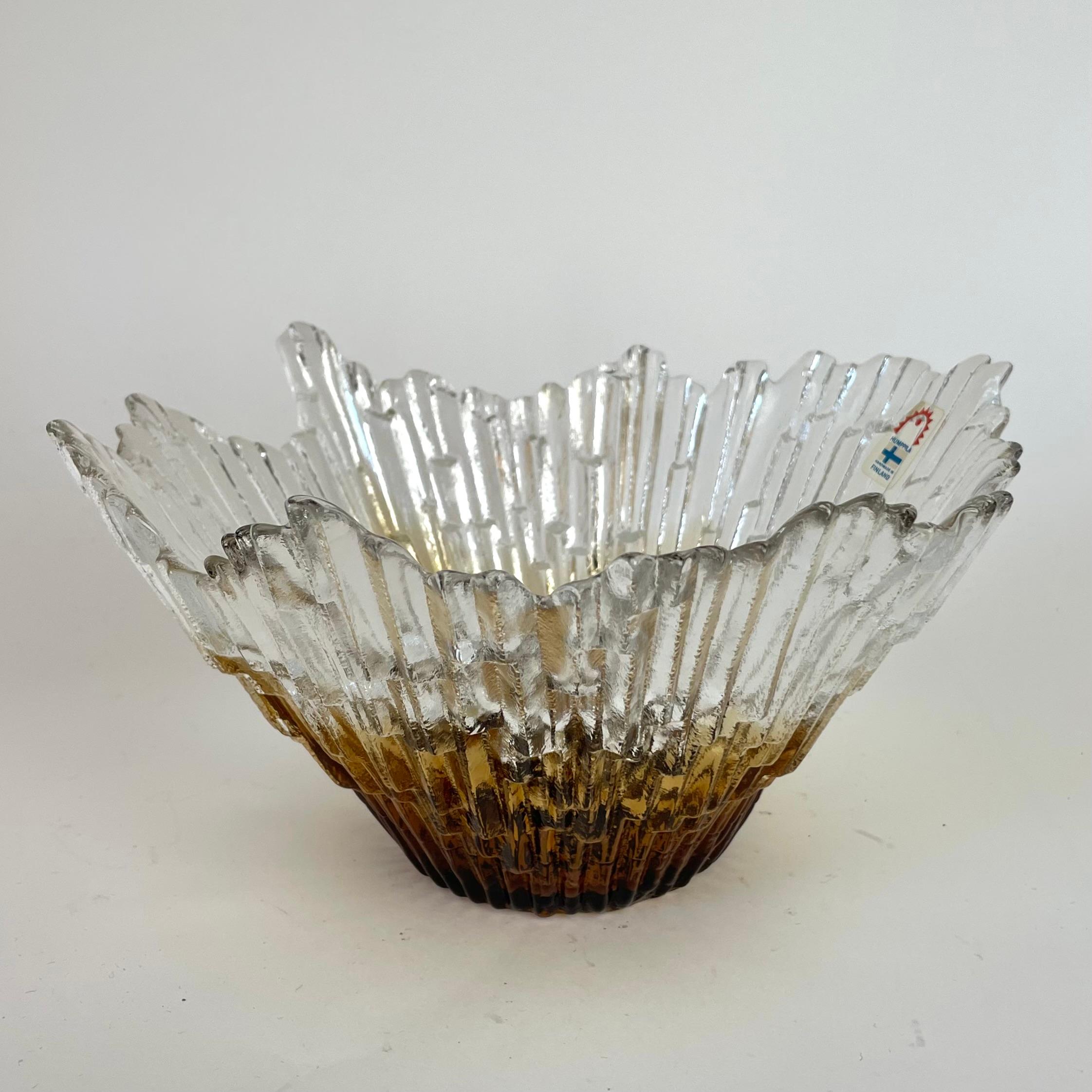 Bol en verre Revontulet (Lights) - 1972 - Design/One Bon état - En vente à Knivsta, SE
