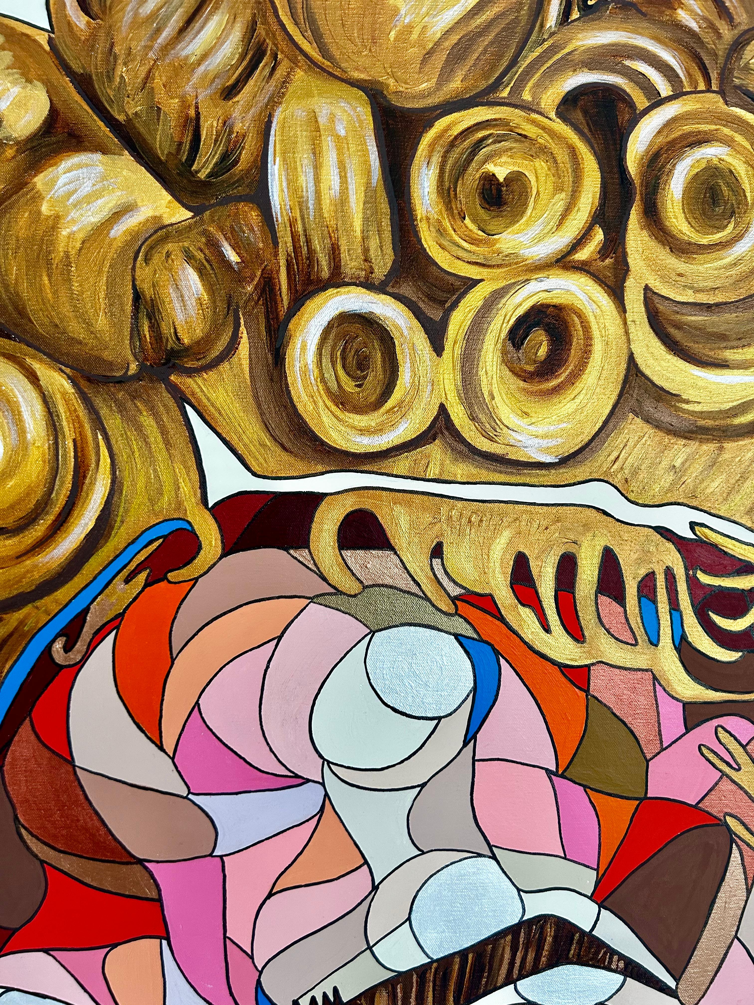 amaka  Schönheit (Beige), Figurative Painting, von REWA