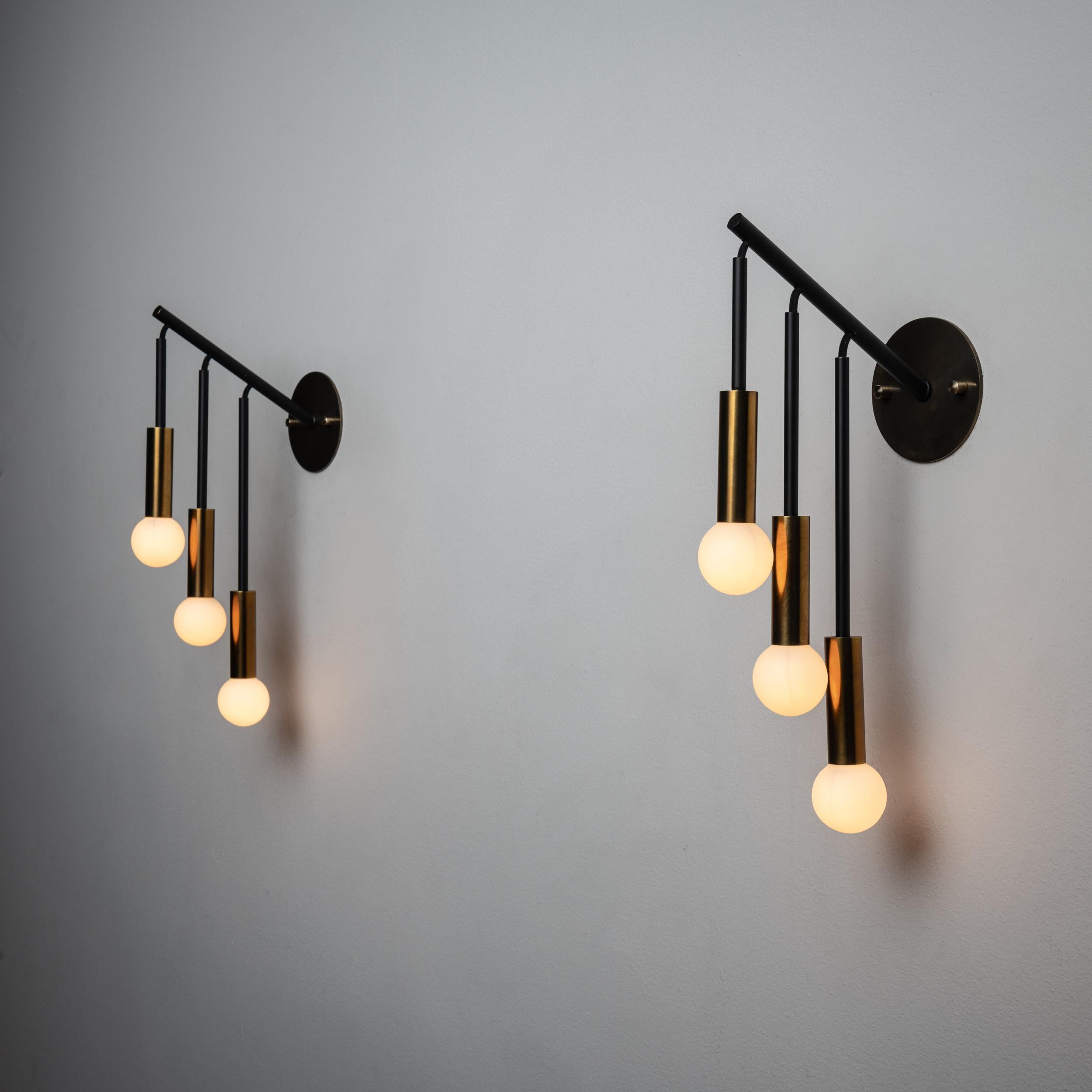 Mid-Century Modern Rewire Custom Trio Wall Light