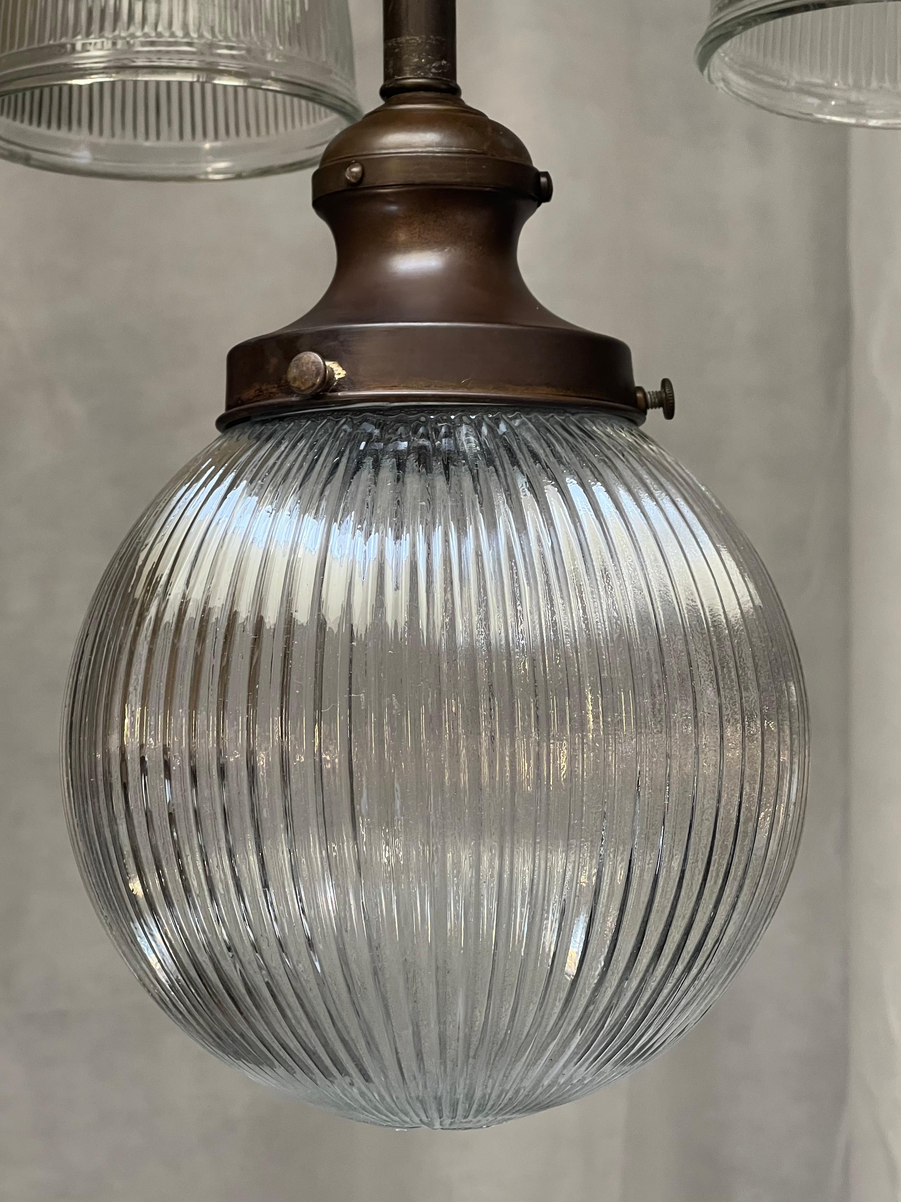 Rewired Vintage Ceiling Pan Light, ca. 1930 (Art déco) im Angebot