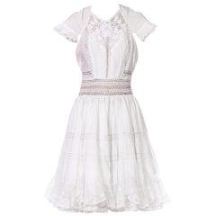 Reworked Victorian Organic Cotton + Lace Backless Dress