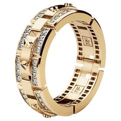 REX Ring aus 14 Karat Gelbgold mit 0,40 Karat Diamanten