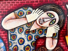 Lovely Women, Folk Art Painting by Rex Clawson