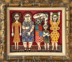 Lovely Women, Folk Art Painting by Rex Clawson