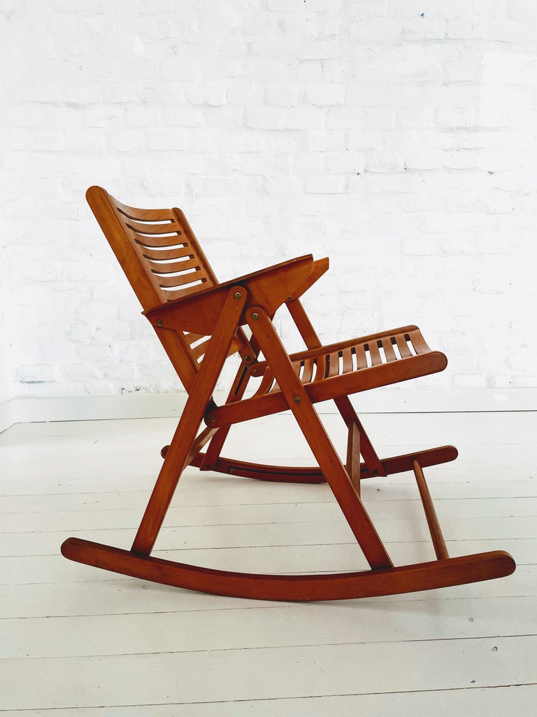 Rex Foldable Rocking Chair by Niko Kralj, 1950s at 1stDibs