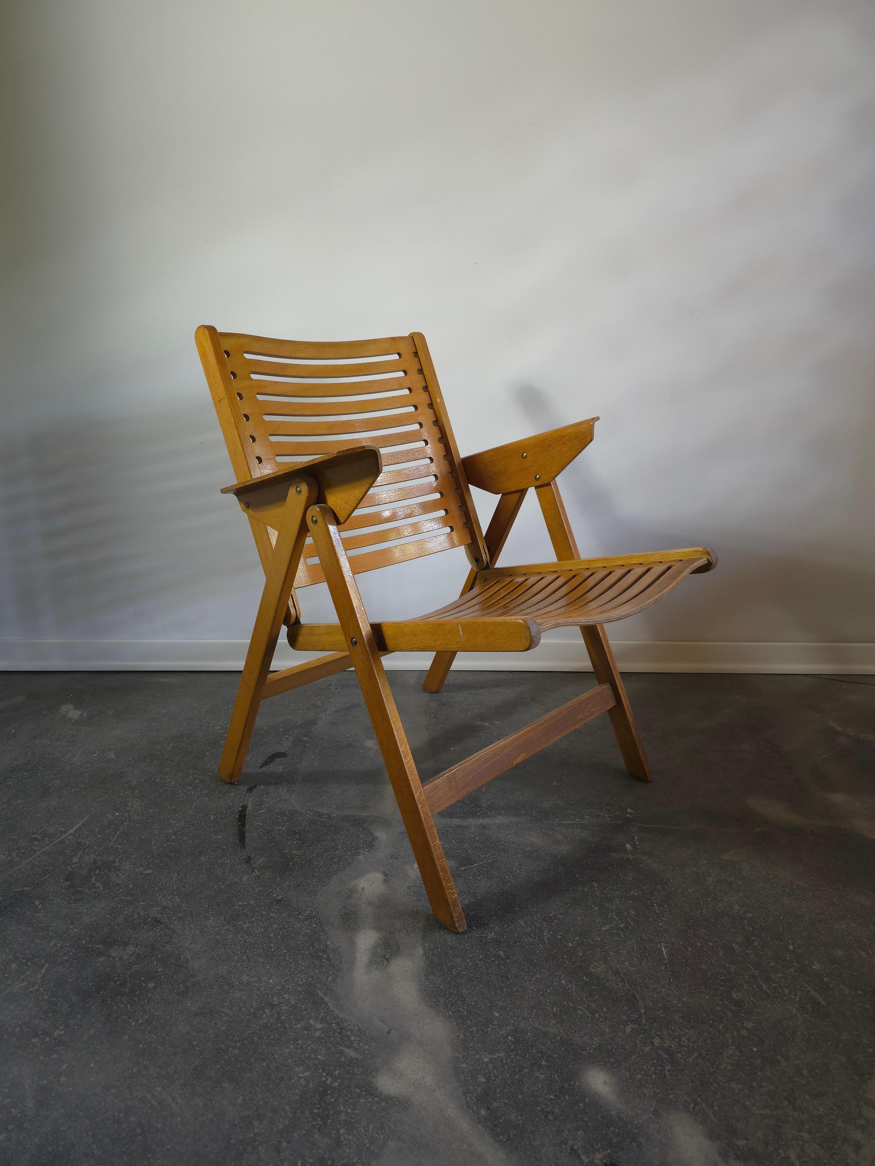 Bois de feuillus REX Folding chair 1970s en vente