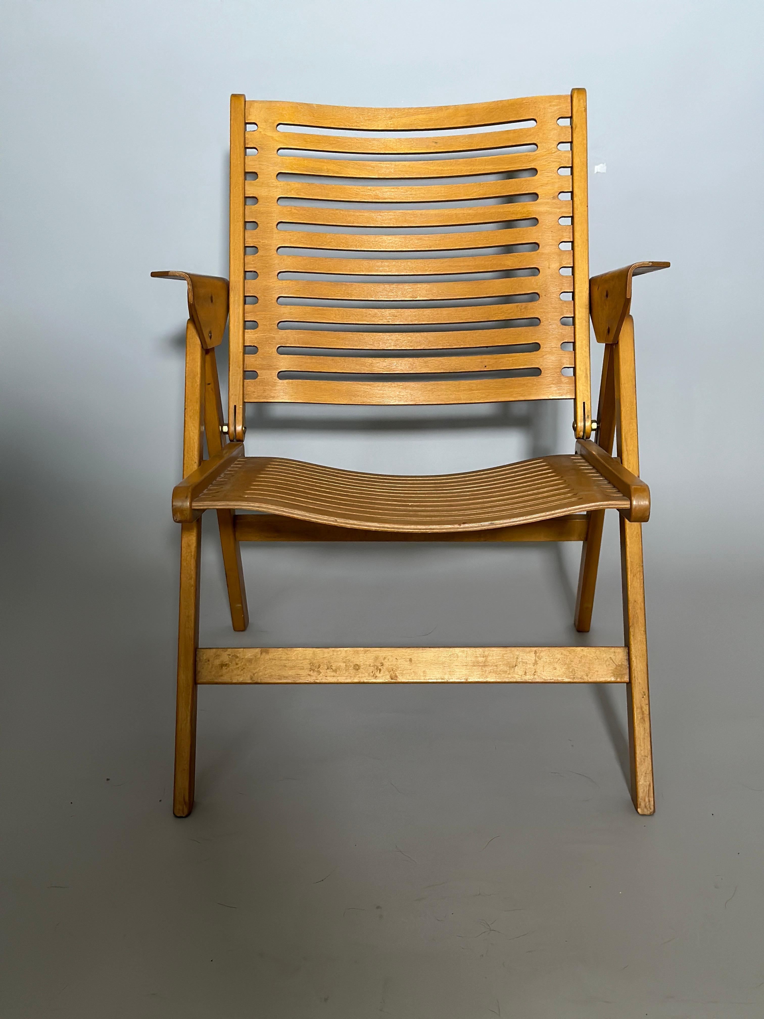 Art Deco Rex Folding Chair by Niko Kralj 1950s For Sale